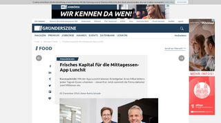 
                            6. Frisches Kapital für die Mittagessen-App Lunchit | Gründerszene