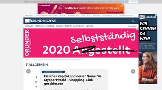 
                            4. Frisches Kapital und neuer Name für Mysportworld - Shopping-Club ...