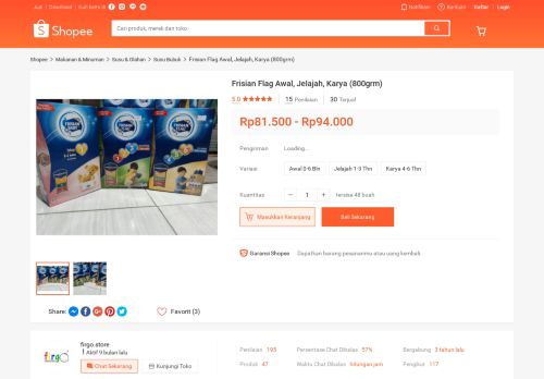 
                            10. Frisian Flag Awal, Jelajah, Karya (800grm) | Shopee Indonesia