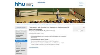 
                            12. Fristen zur An- bzw. Abmeldung zu Klausuren im Studierendenportal