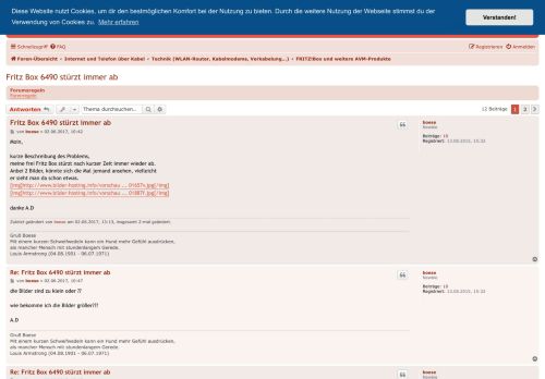 
                            5. Fritz Box 6490 stürzt immer ab - Inoffizielles Vodafone-Kabel-Forum