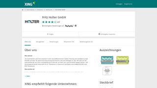 
                            10. Fritz Holter GmbH als Arbeitgeber | XING Unternehmen