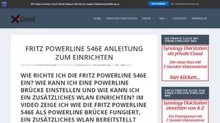 
                            11. Fritz Powerline 546e Anleitung zum Einrichten - iDomiX