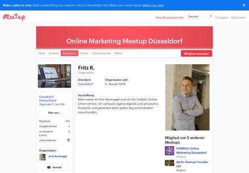 
                            11. Fritz R. - Online Marketing Meetup Düsseldorf (Düsseldorf) | Meetup