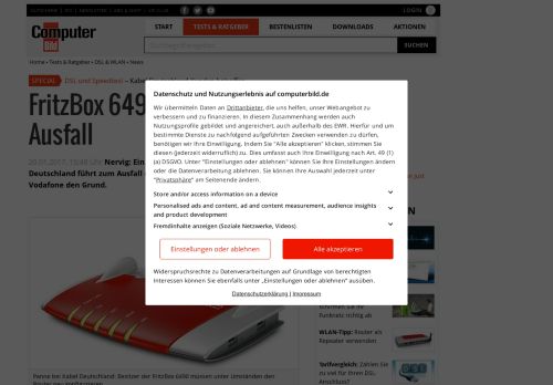 
                            7. FritzBox 6490: Wartungsfehler führt zu Ausfall - COMPUTER BILD