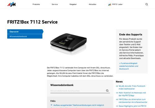 
                            6. FRITZ!Box 7112 Service | AVM Deutschland