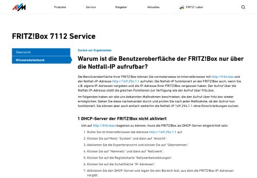 
                            7. FRITZ!Box 7112 Wissensdatenbank | AVM Deutschland