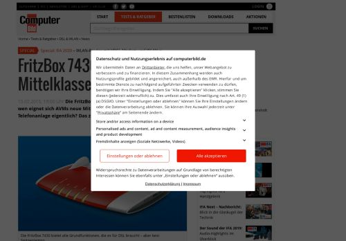 
                            10. FritzBox 7430: AVMs neue Mittelklasse - COMPUTER BILD