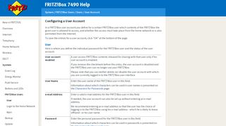 
                            4. FRITZ!Box 7490 Help - Configuring a User Account - AVM