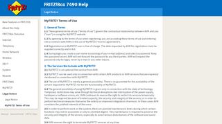 
                            10. FRITZ!Box 7490 Help - MyFRITZ! Terms of Use - AVM