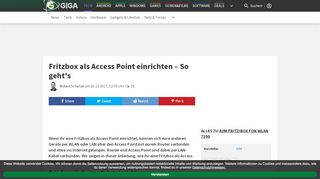 
                            13. Fritzbox als Access Point einrichten – So geht's – GIGA