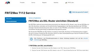 
                            13. FRITZ!Box als DSL-Router einrichten (Standard) | FRITZ!Box 7112 ...