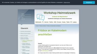 
                            8. Fritzbox an Kabelmodem anschließen - Workshop Heimnetzwerk