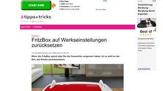 
                            10. FritzBox auf Werkseinstellungen zurücksetzen - Heise