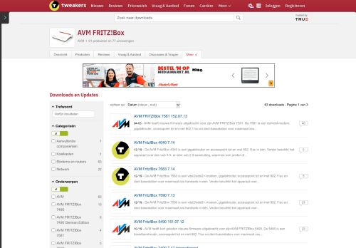 
                            7. FRITZ!Box - Downloads en Updates - Tweakers