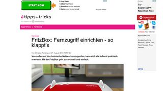 
                            8. FritzBox: Fernzugriff einrichten - so klappt's - Heise