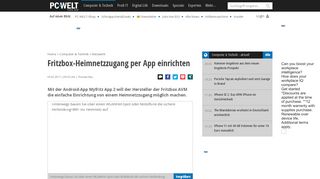 
                            7. Fritzbox-Heimnetzzugang per App einrichten - PC-WELT