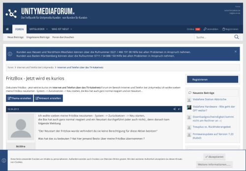 
                            2. FritzBox - Jetzt wird es kurios - Inoffizielles Unitymedia-Forum