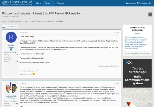 
                            7. Fritzbox macht reboots mit freetz (nur AVM Firewall GUI ...