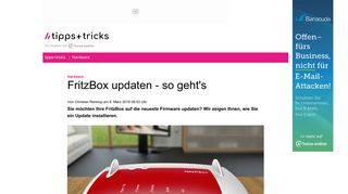 
                            4. FritzBox updaten - so geht's - Heise