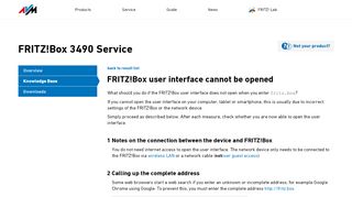
                            2. FRITZ!Box user interface cannot be opened | FRITZ!Box 3490 | AVM ...