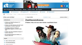 
                            10. Fritzbox: Was sich aus dem Router rauskitzeln lässt | c't Magazin - Heise