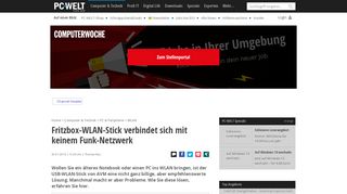 
                            6. Fritzbox-WLAN-Stick verbindet sich mit keinem Funk-Netzwerk - PC-Welt