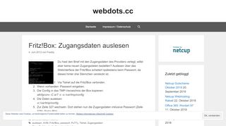 
                            9. Fritz!Box: Zugangsdaten per Telnet auslesen und speichern