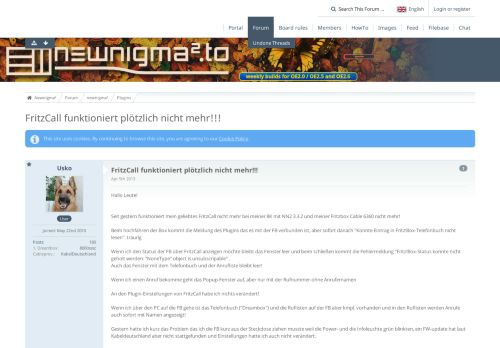 
                            6. FritzCall funktioniert plötzlich nicht mehr!!! - Plugins - Newnigma²