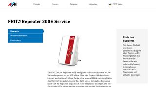 
                            2. FRITZ!WLAN Repeater 300E Service | AVM Deutschland