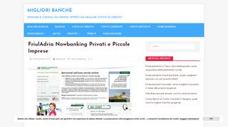 
                            9. FriulAdria Nowbanking Privati e Piccole Imprese - Migliori Banche