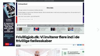 
                            11. Frivilligjob.dk: Vi inviterer flere ind i de frivillige fællesskaber - Altinget ...