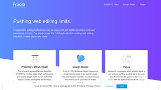 
                            4. Froala | WYSIWYG HTML Editor, Design Blocks, Website Page Builder