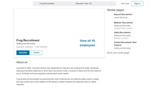
                            8. Frog Recruitment | LinkedIn