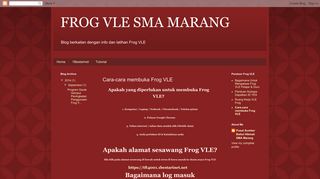 
                            5. FROG VLE SMA MARANG: Cara-cara membuka Frog VLE