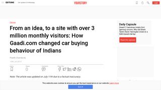 
                            6. From an idea, to a site with over 3 million monthly visitors: How Gaadi ...