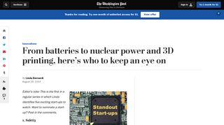 
                            9. From batteries to nuclear power and 3D printing, here's who to keep ...