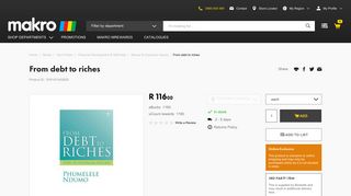 
                            8. From debt to riches | Money & Consumer Issues | Money ... - Makro