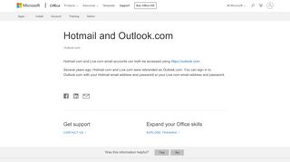 
                            3. From Hotmail to Outlook.com - Microsoft Support