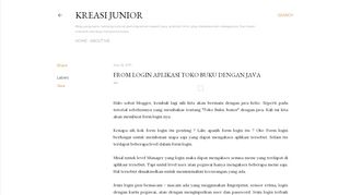 
                            2. From Login Aplikasi Toko Buku Dengan Java - Kreasi Junior