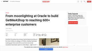 
                            12. From moonlighting at Oracle to build GetMeAShop to reaching 600+ ...