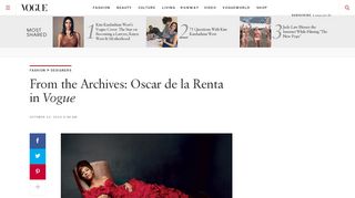 
                            10. From the Archives: Oscar de la Renta in Vogue - Vogue