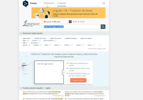
                            5. from the login screen - Traducción al español – Linguee