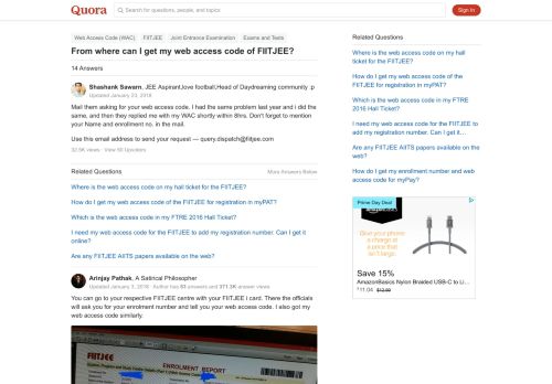 
                            13. From where can I get my web access code of FIITJEE? - Quora