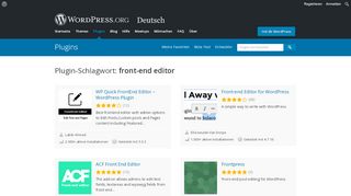 
                            1. front-end editor | WordPress.org