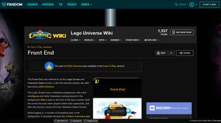 
                            7. Front End | LEGO Universe Wiki | FANDOM powered by Wikia