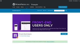 
                            1. Front End Users | WordPress.org