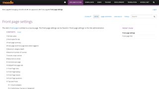 
                            7. Front page settings - MoodleDocs