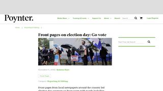 
                            6. Front pages on election day: Go vote – Poynter