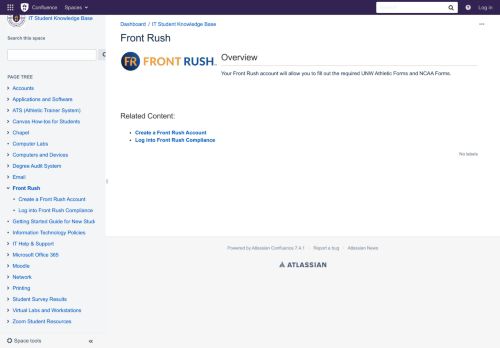 
                            8. Front Rush - IT Student Knowledge Base - Confluence